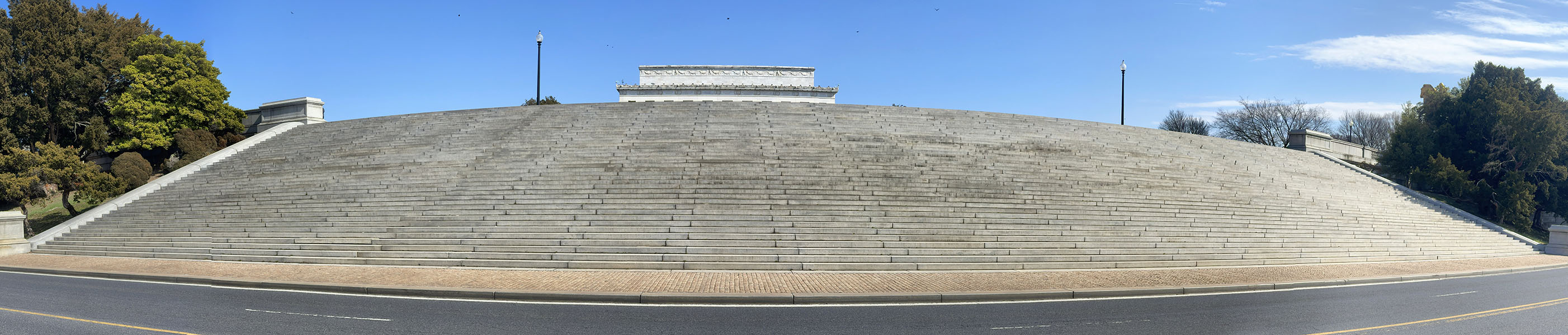 Panramic Color Photo of Outdoor Steps.